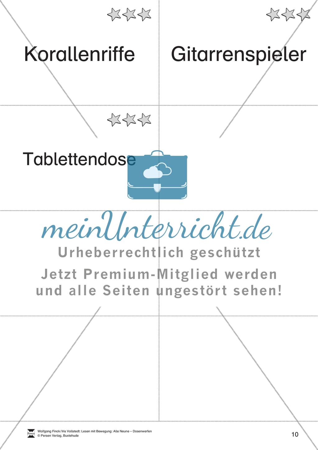Lesen mit Bewegung: Wortdurchgliederung - Lesen auf Wortebene Preview 10