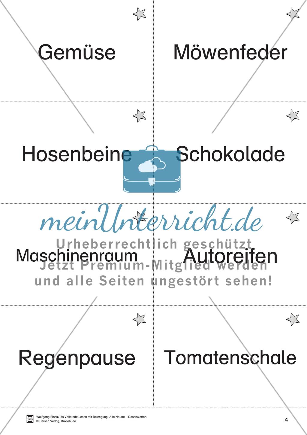 Lesen mit Bewegung: Wortdurchgliederung - Lesen auf Wortebene Preview 4