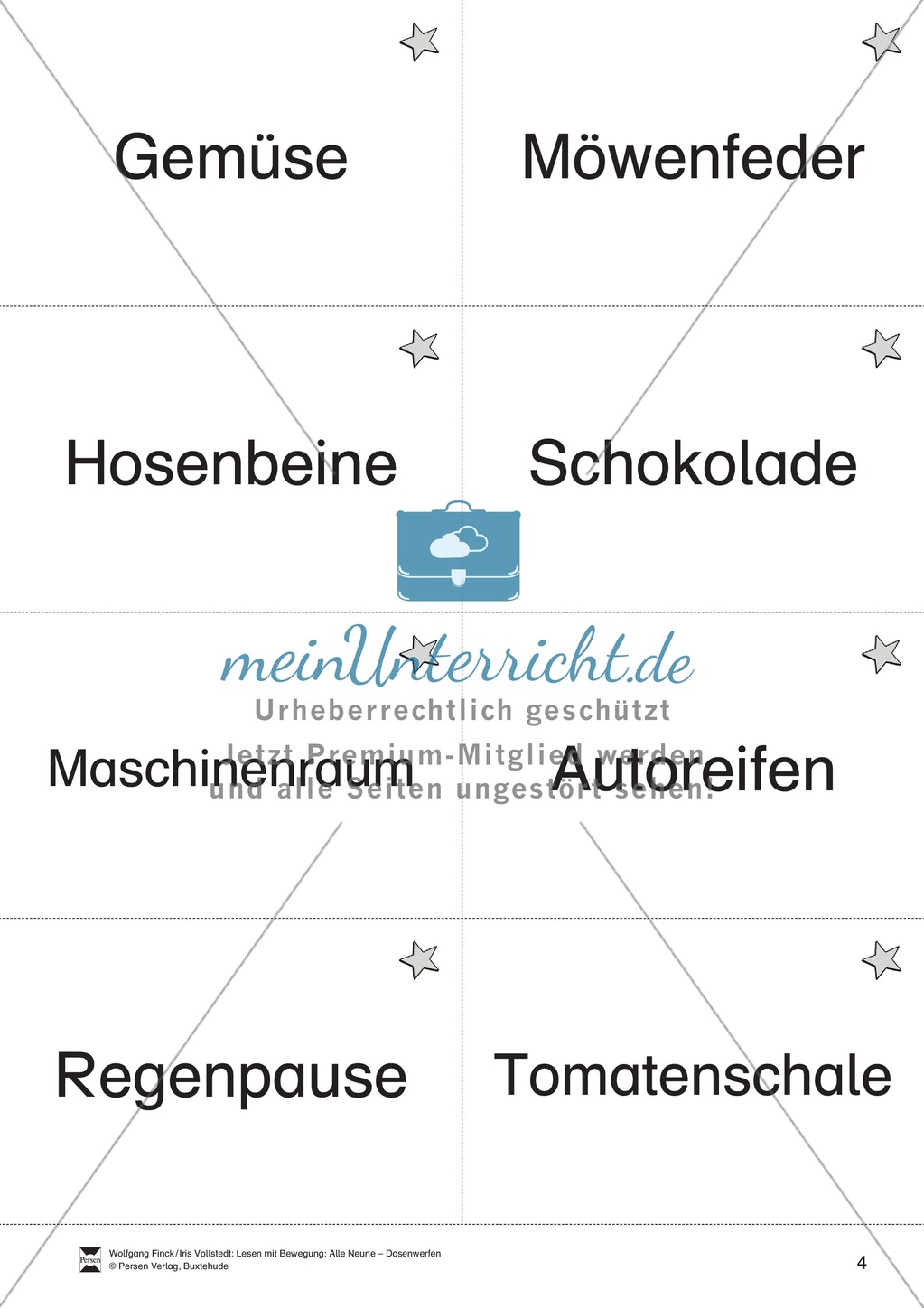 Lesen mit Bewegung: Wortdurchgliederung - Lesen auf Wortebene Preview 4