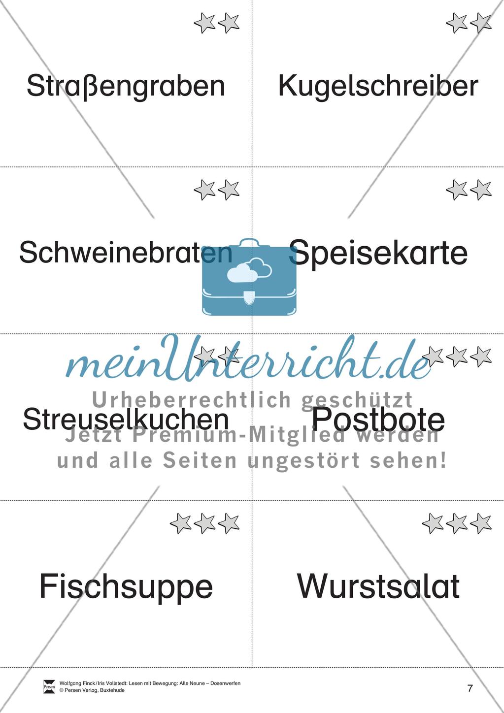 Lesen mit Bewegung: Wortdurchgliederung - Lesen auf Wortebene Preview 7