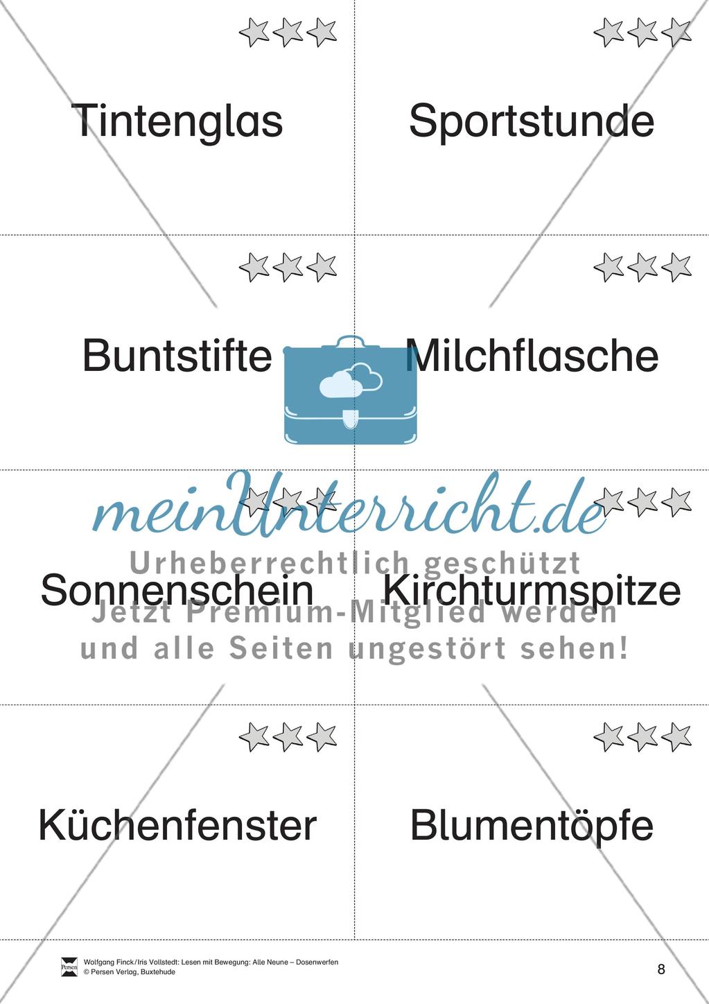 Lesen mit Bewegung: Wortdurchgliederung - Lesen auf Wortebene Preview 8