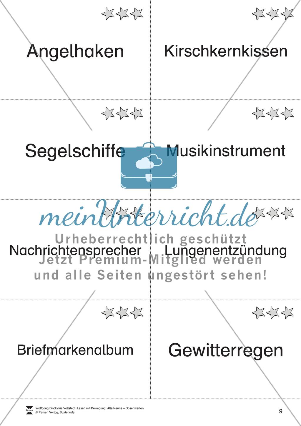 Lesen mit Bewegung: Wortdurchgliederung - Lesen auf Wortebene Preview 9