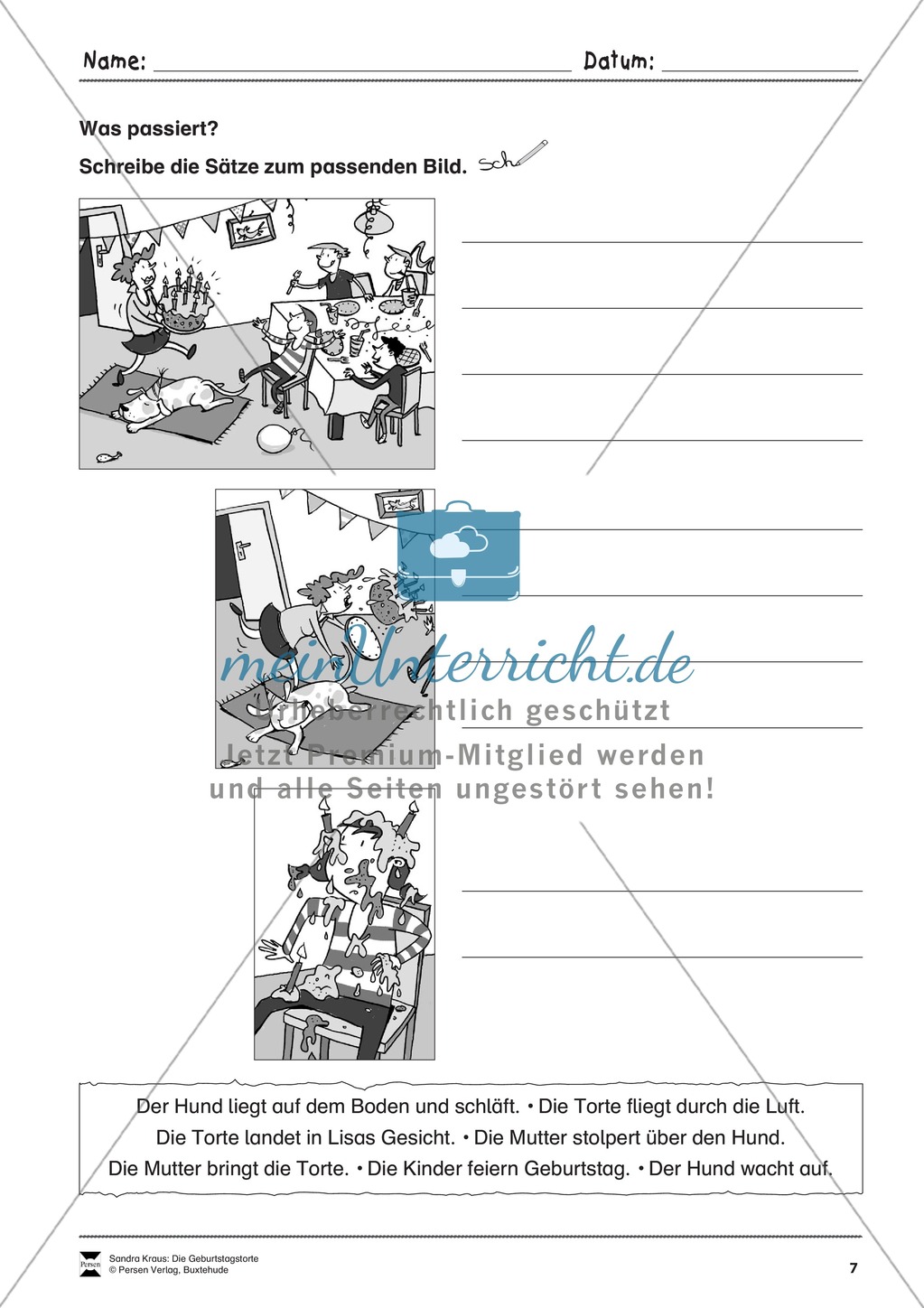 Sehen und Beschreiben - Bildergeschichten zum Thema