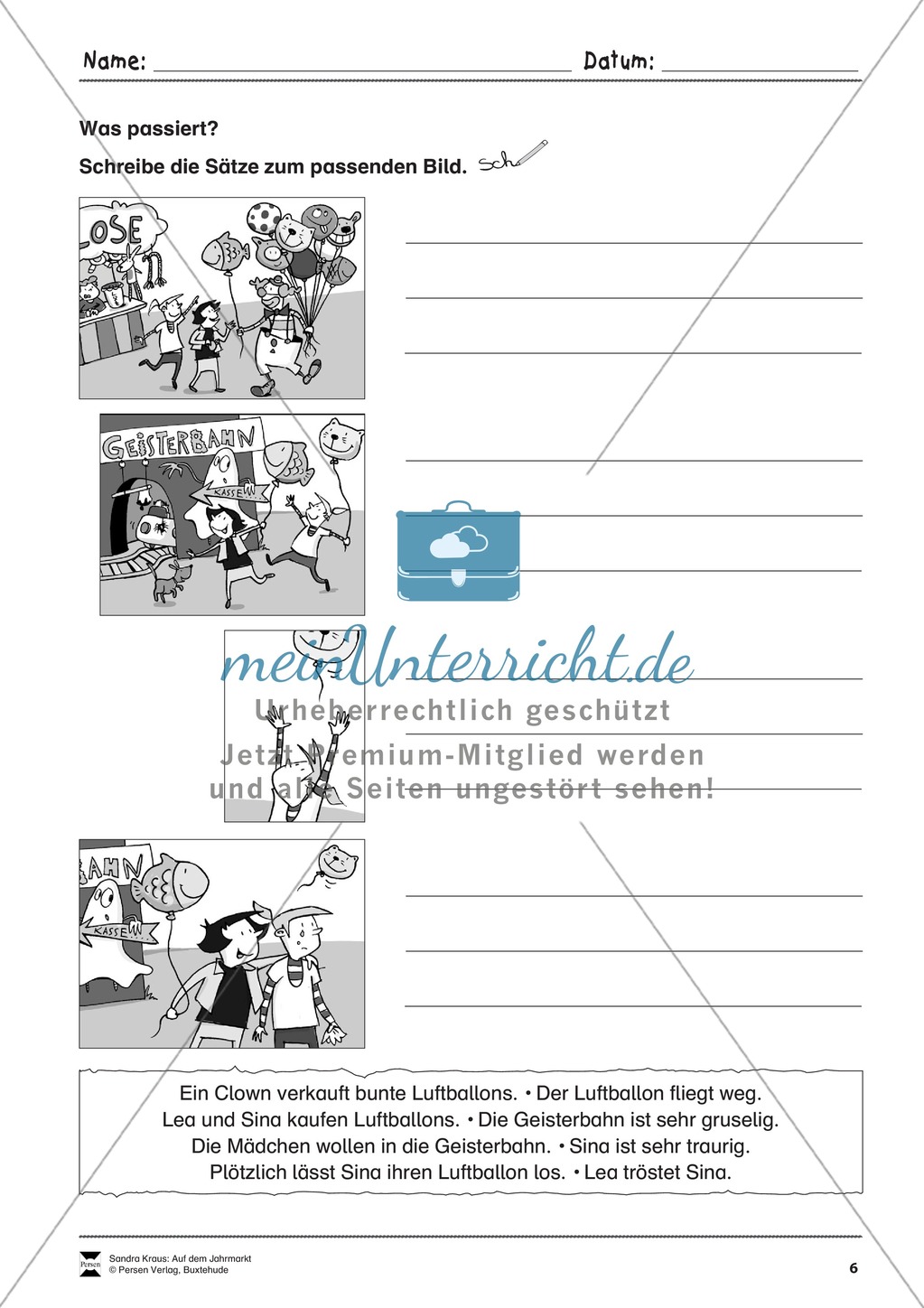 Sehen und Beschreiben - Bildergeschichten zum Thema