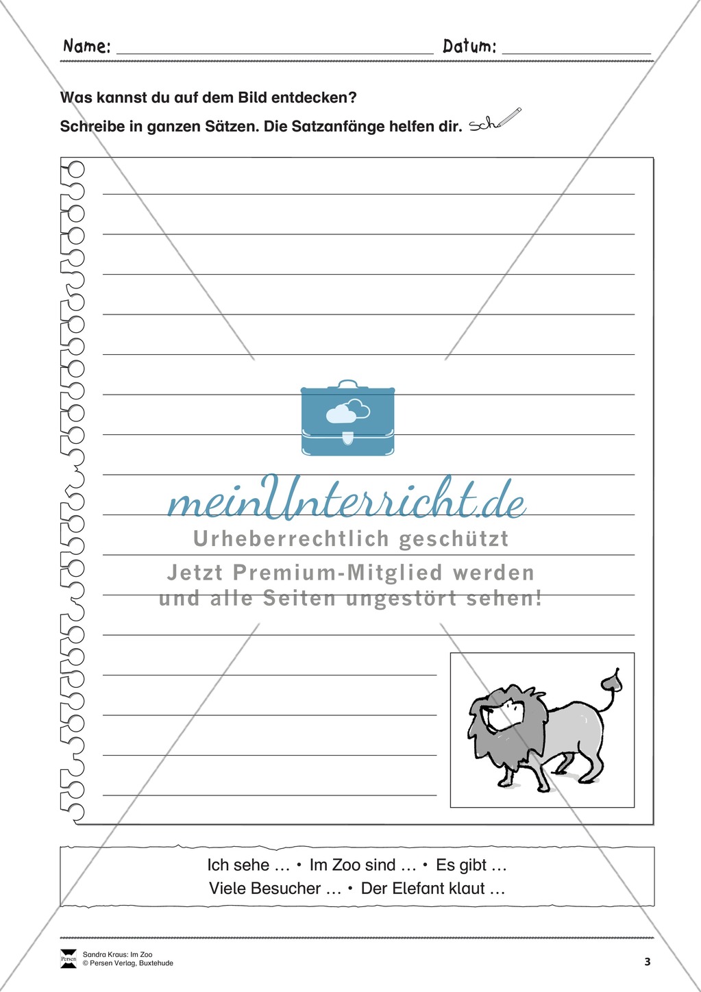 Sehen und Beschreiben - Bildergeschichten zum Thema