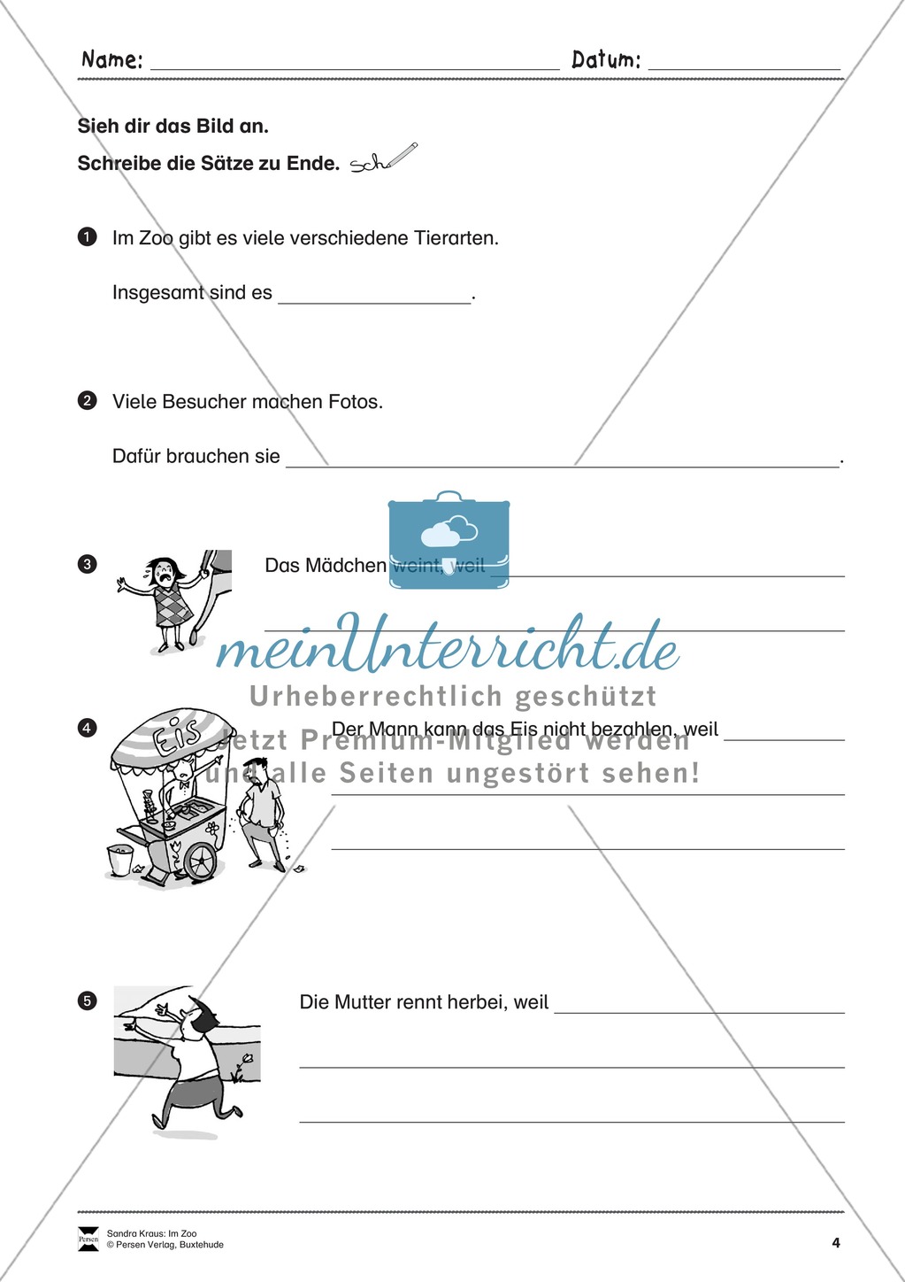 Sehen und Beschreiben - Bildergeschichten zum Thema