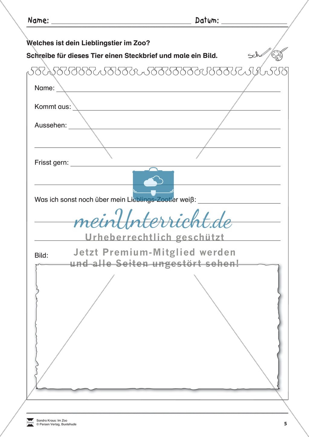 Sehen und Beschreiben - Bildergeschichten zum Thema