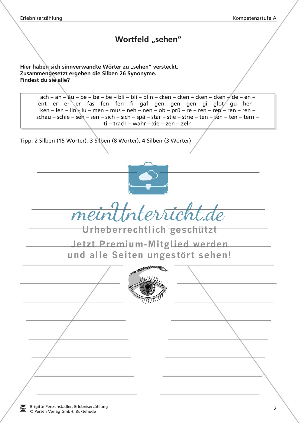 Wörter zum Wortfeld