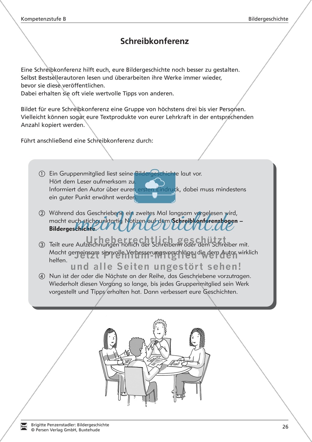 Eine Papa Moll-Bildergeschichte ordnen und fehlende Bilder ergänzen: Kompetenzstufe C Preview 2