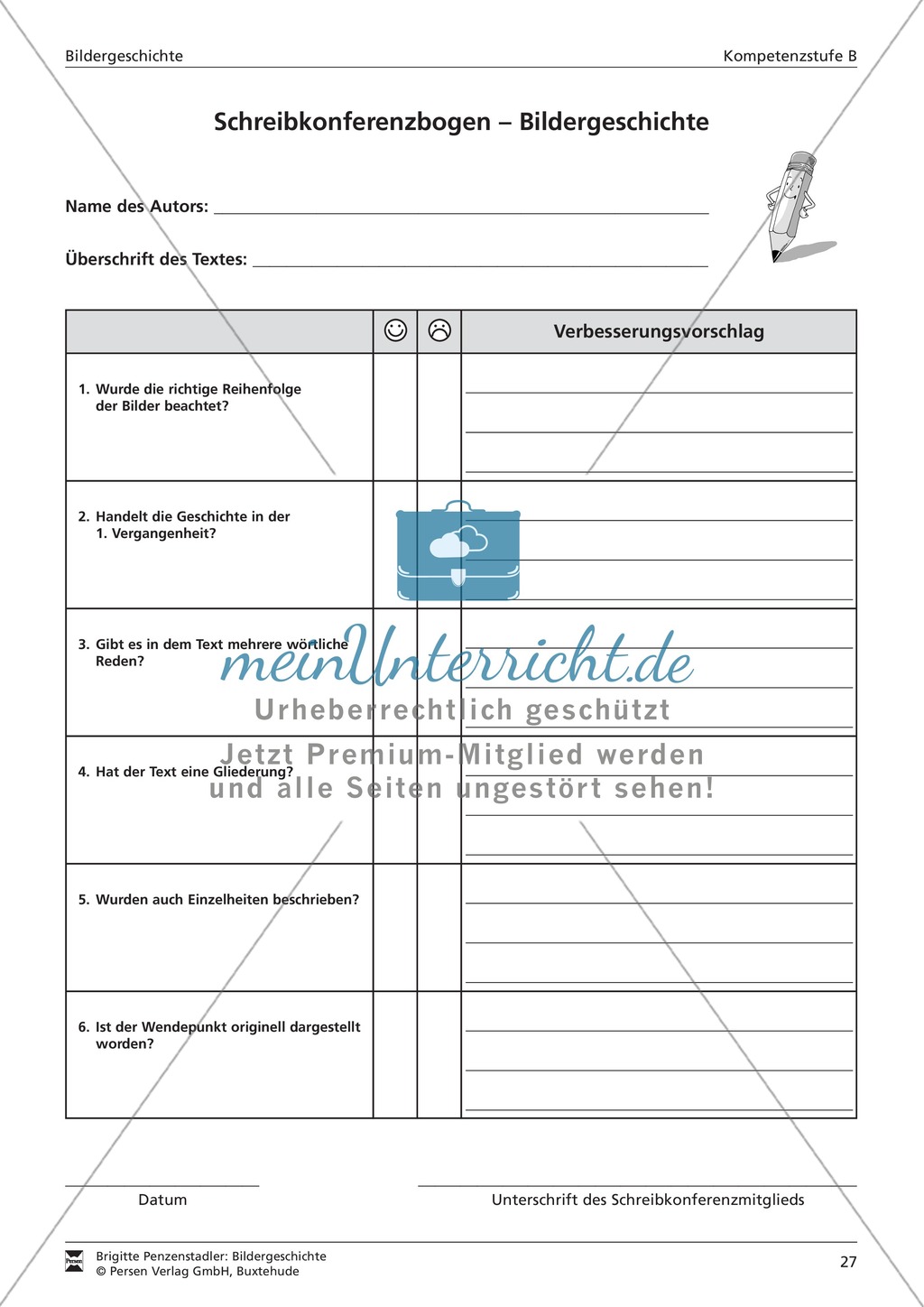 Eine Papa Moll-Bildergeschichte ordnen und fehlende Bilder ergänzen: Kompetenzstufe C Preview 3