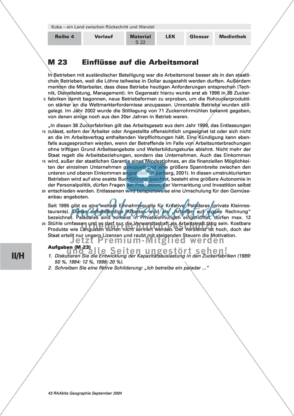Kubas Handelsbeziehungen: Autarkiebestrebungen Preview 6