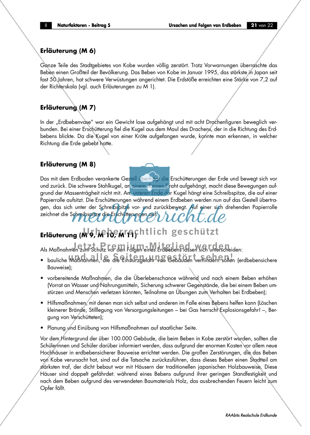 Erdbeben: Schutzmaßnahmen + Verhaltensregeln Preview 4
