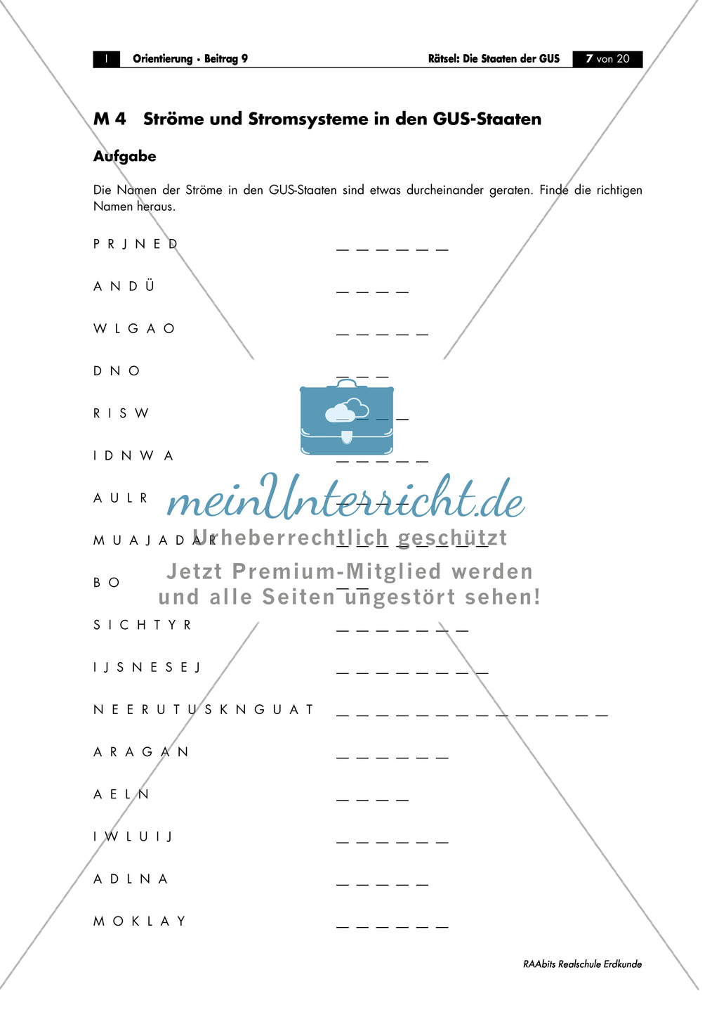 Die Gemeinschaft unabhängiger Staaten (GUS): Ströme + Meere Preview 1