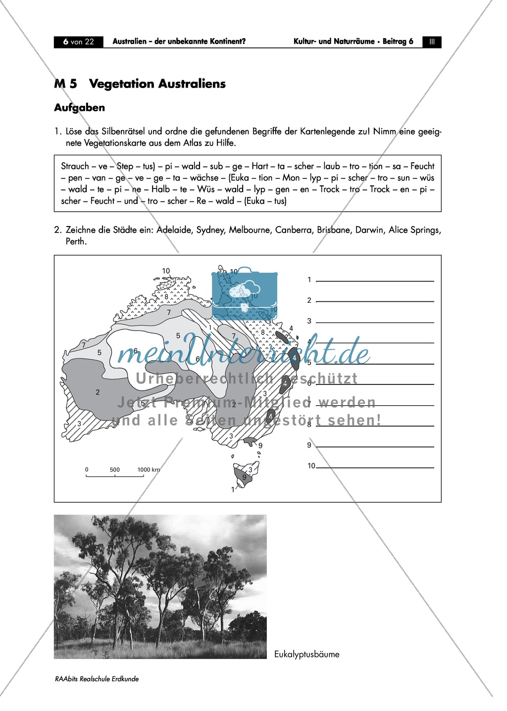 Der Kontinent Australien: Vegetation + Meere Preview 1