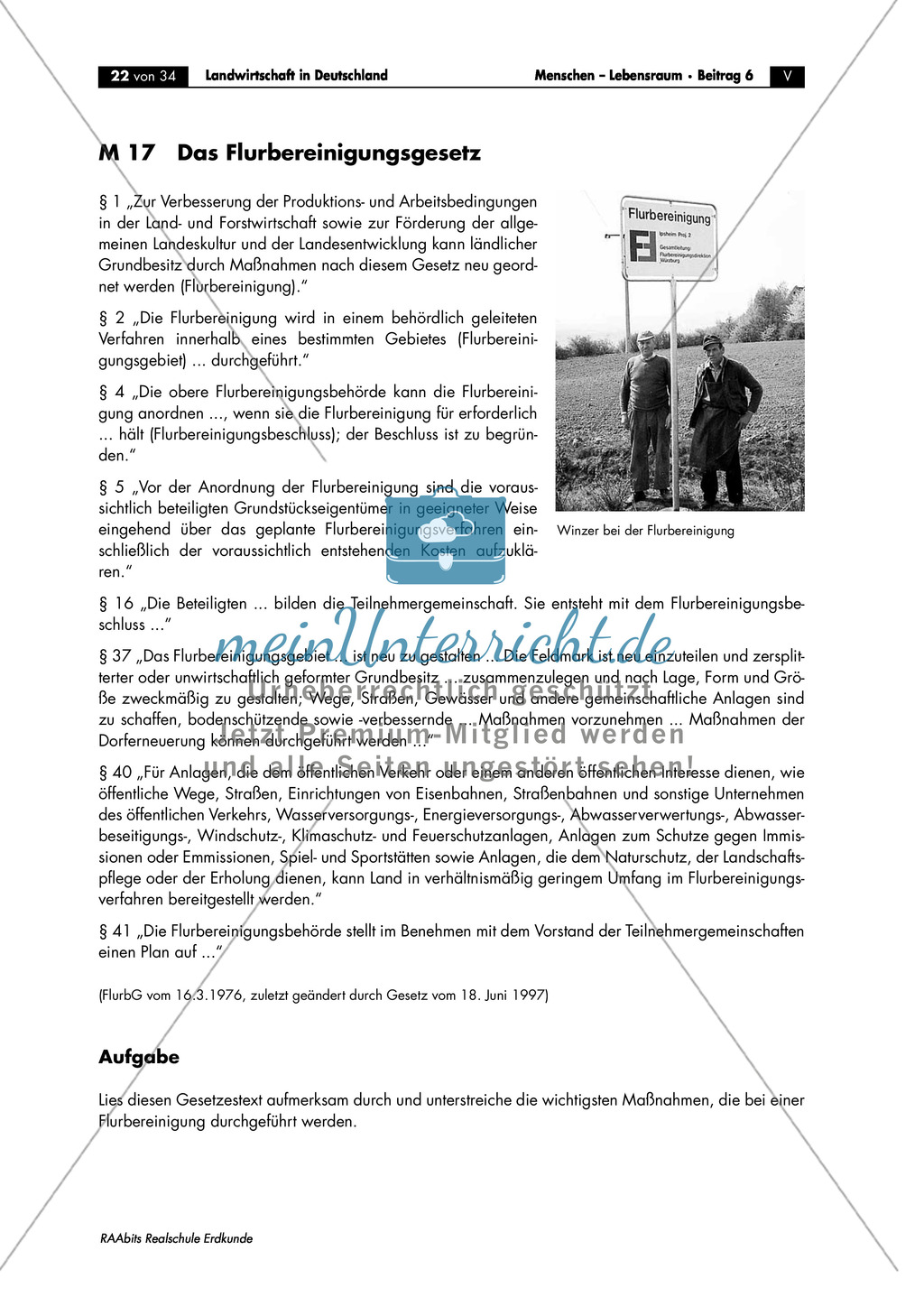 Landwirtschaft in Deutschland: Flurbereinigung Preview 1