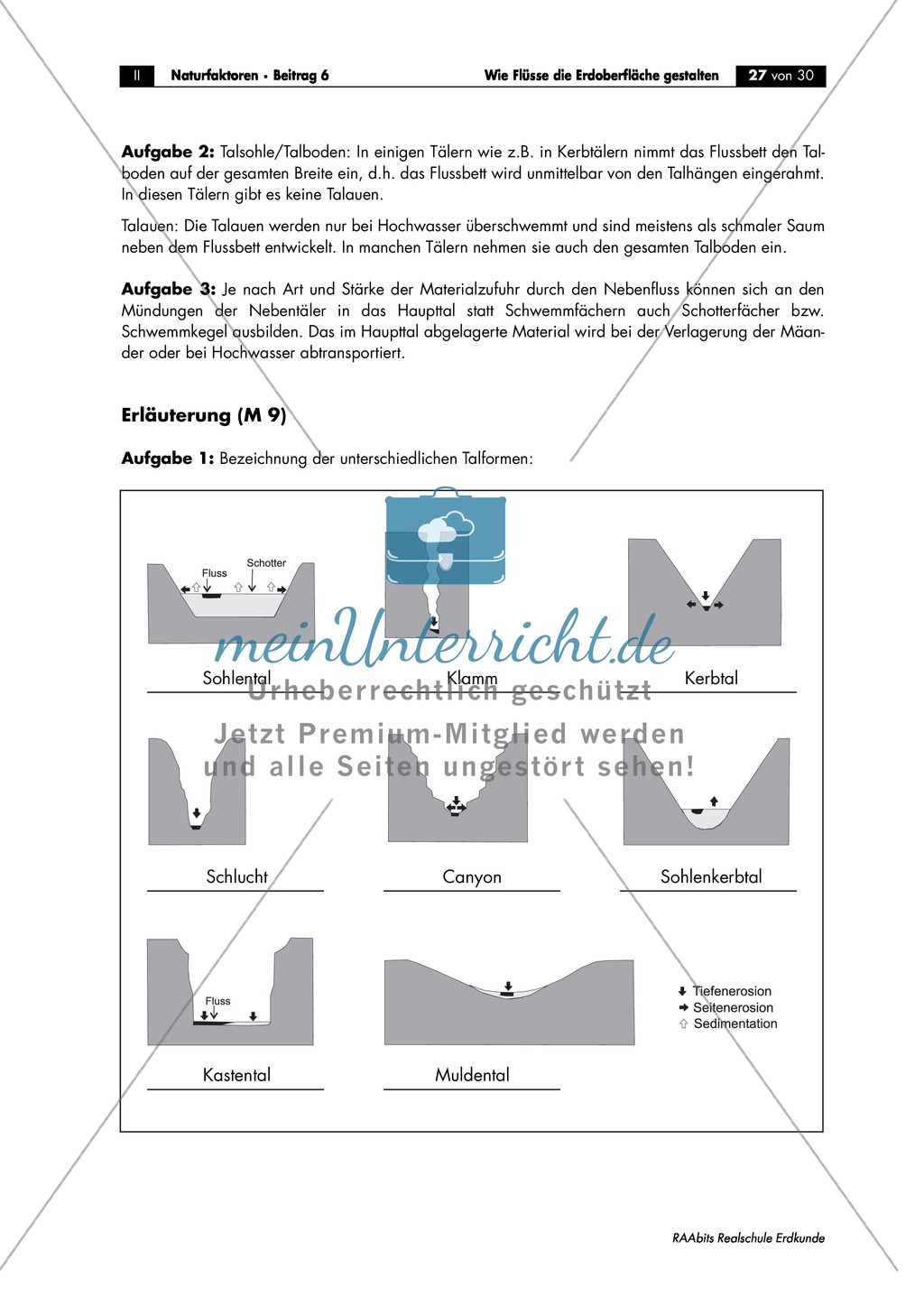 Flussdynamik- und Morphologie am Beispiel des Rheins: Prall- und Gleithang + Mäander + Altarme + Talformen + Flussmündungen Preview 14