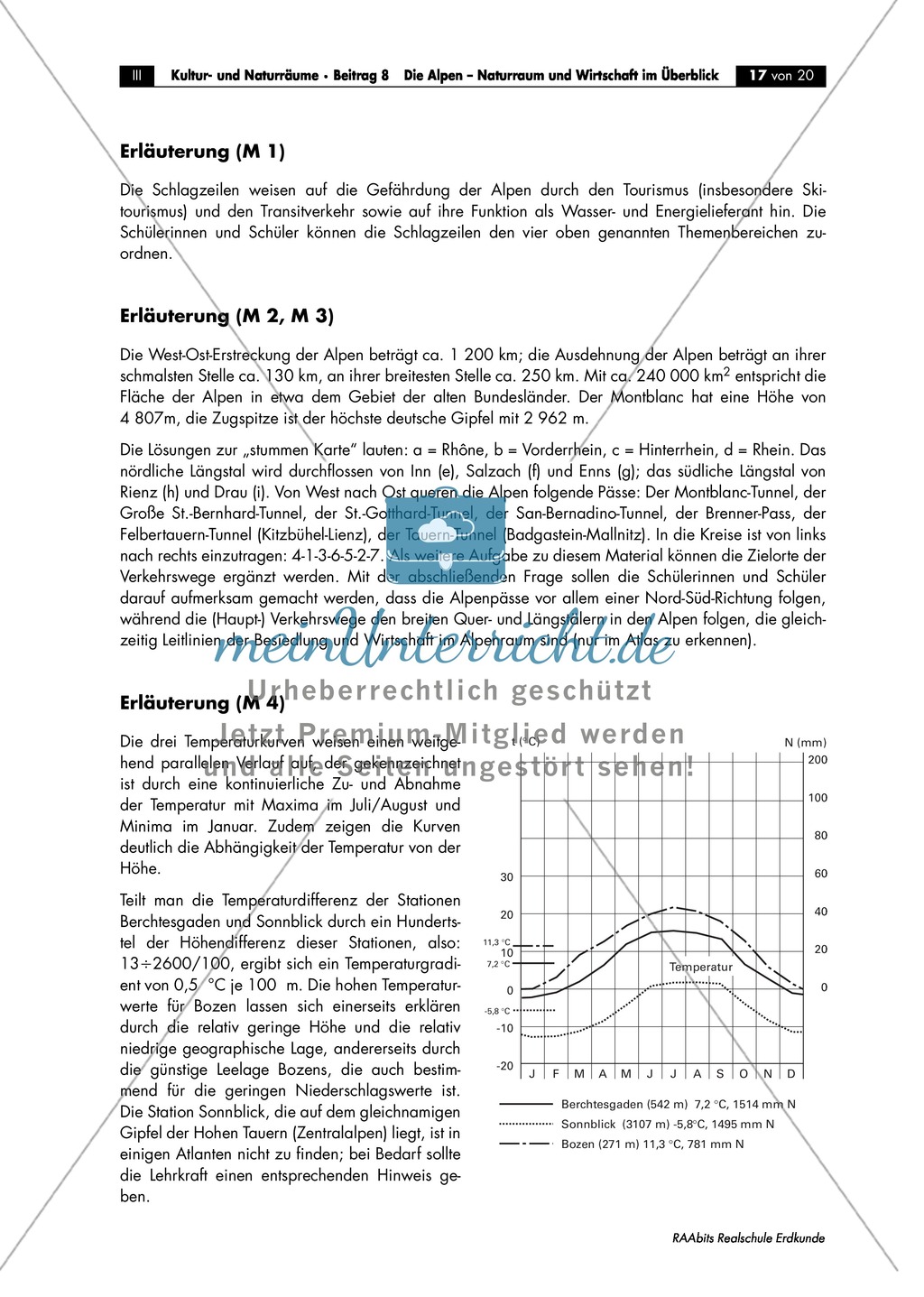 Naturraum + Wirtschaft der Alpen: Topographie + Bedeutung als Verkehrs- und Transitraum Europas Preview 6