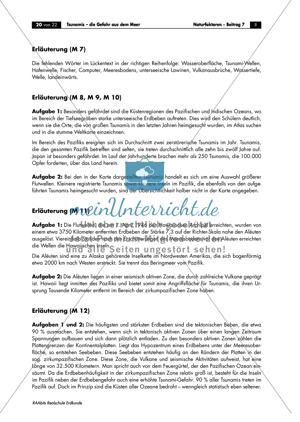 Tsunamis: Entstehung der Naturkatastrophe + Abgrenzung von einer "normalen Welle" Preview 10