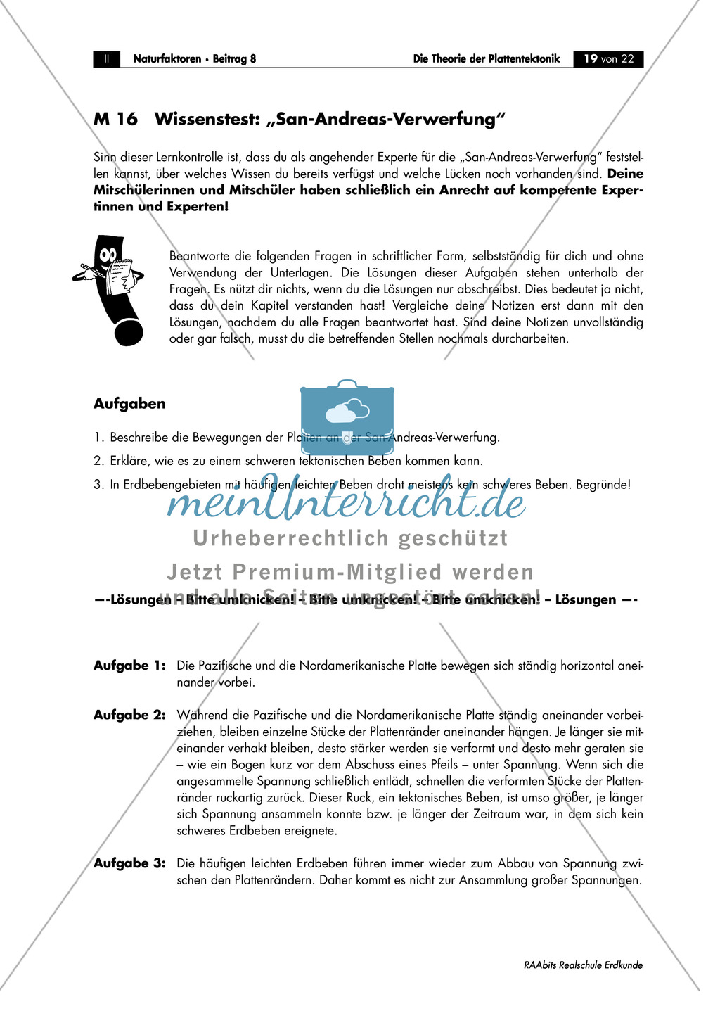 Plattentektonik: Raumbeispiele anhand von Gruppenarbeit Preview 10