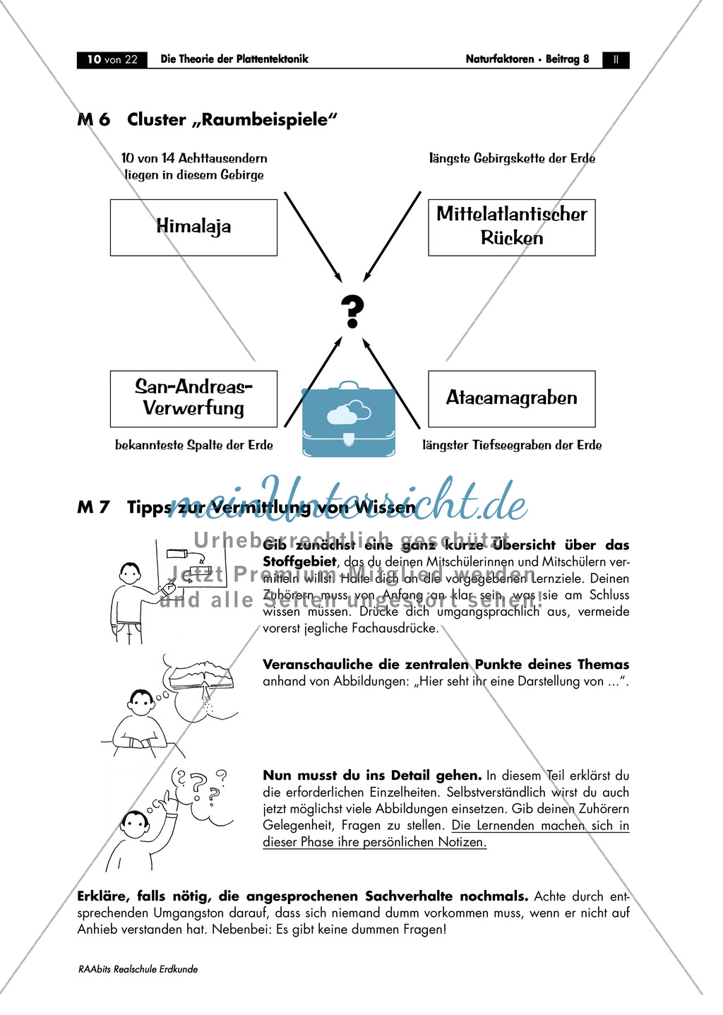 Plattentektonik: Raumbeispiele anhand von Gruppenarbeit Preview 1
