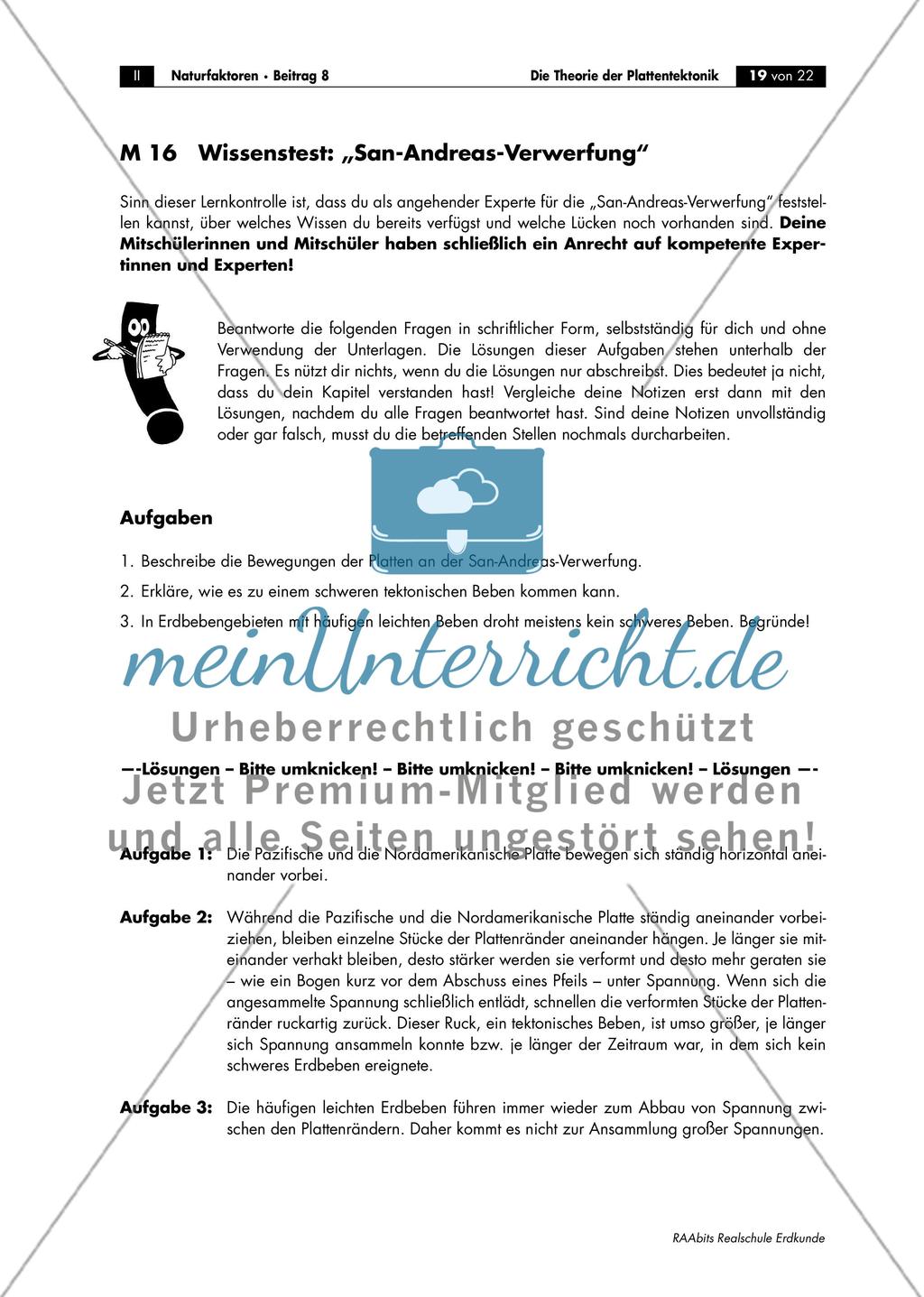 „Eine Übersicht über die verschiedenen Typen von Plattengrenzen an charakteristischen Raumbeispielen“ Preview 10