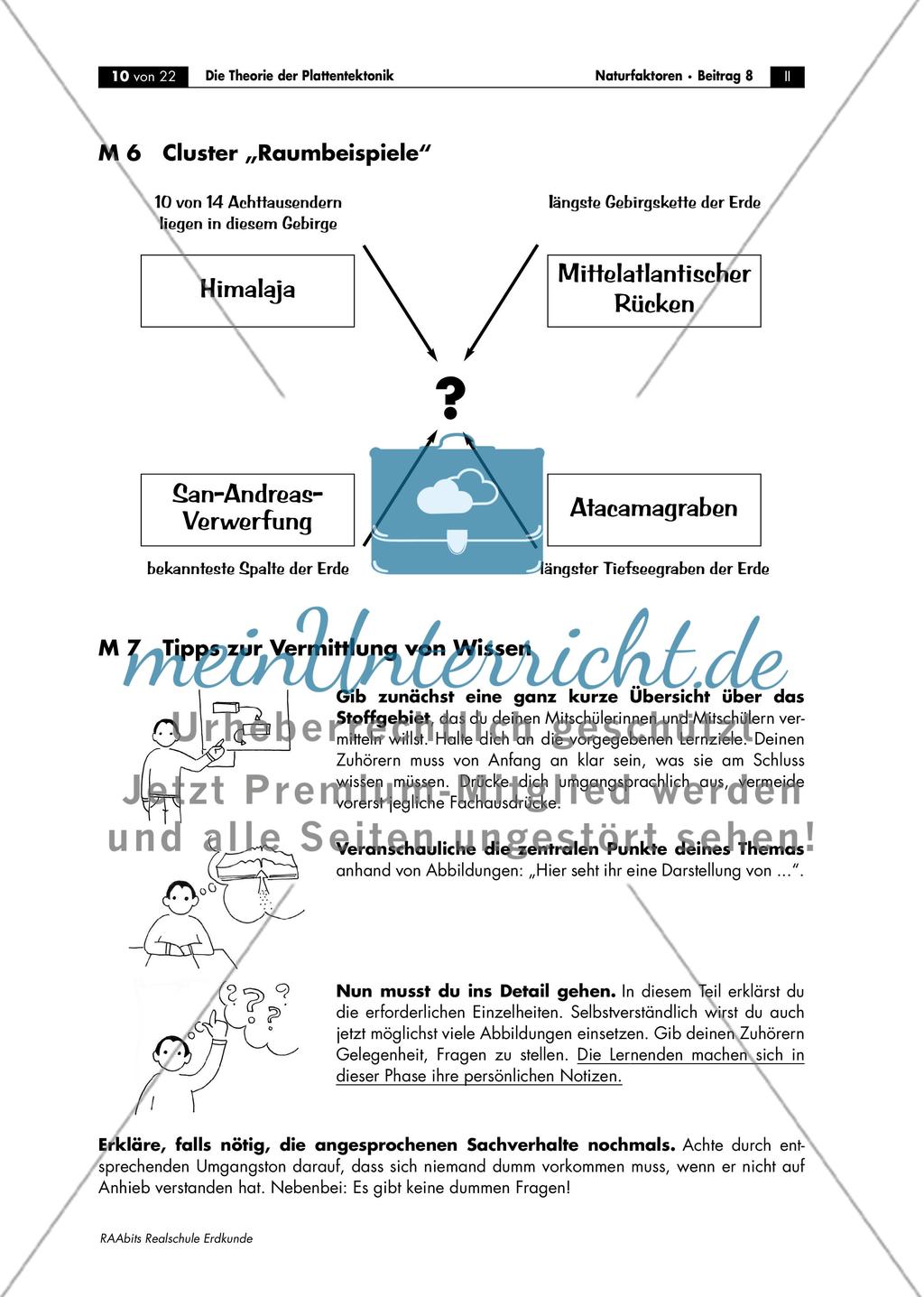 „Eine Übersicht über die verschiedenen Typen von Plattengrenzen an charakteristischen Raumbeispielen“ Preview 1