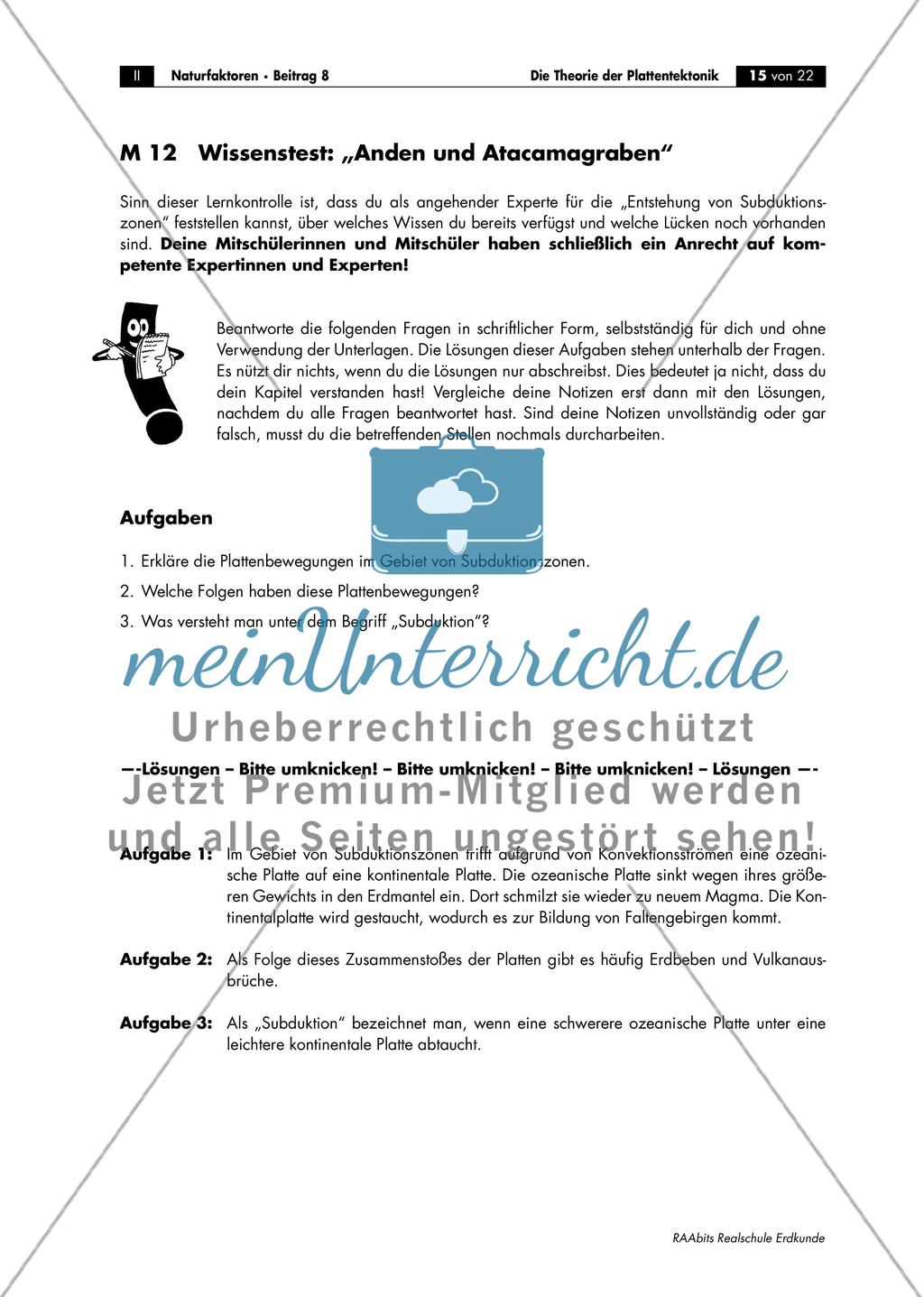„Eine Übersicht über die verschiedenen Typen von Plattengrenzen an charakteristischen Raumbeispielen“ Preview 6