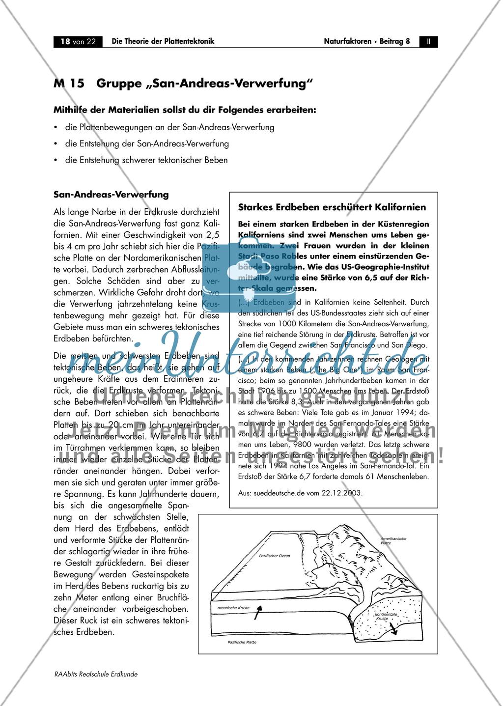 „Eine Übersicht über die verschiedenen Typen von Plattengrenzen an charakteristischen Raumbeispielen“ Preview 9