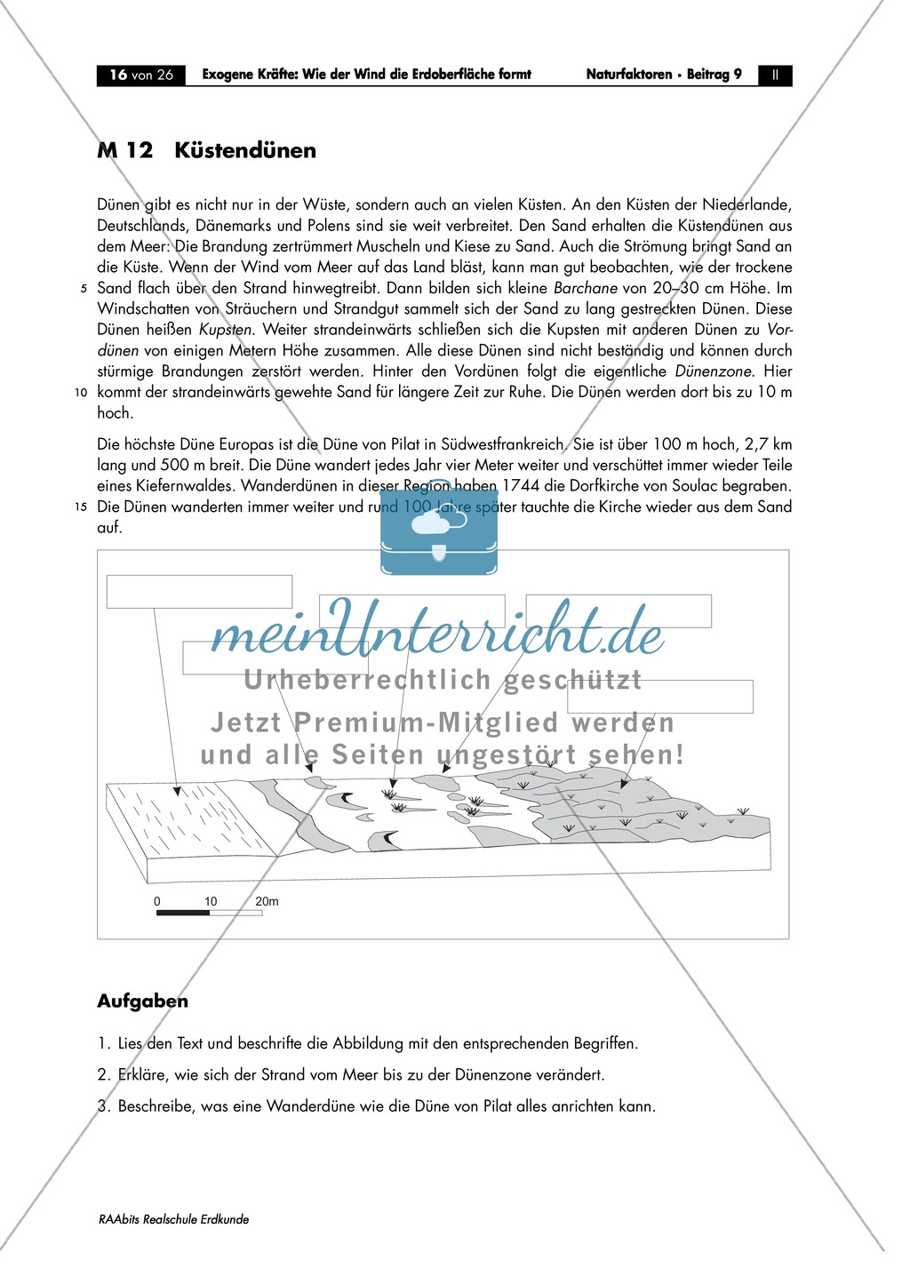 Äolische Kräfte: Ablagerung- und Akkumulationsformen + Dünenformen - Wanderdüne + Küstendüne Preview 5