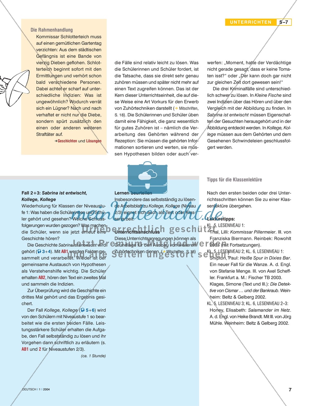 Hörkompetenzen vermitteln: Zuhörtechniken üben am Beispiel von Kriminalgeschichten Preview 2
