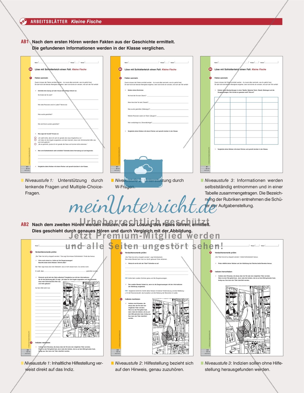 Hörkompetenzen vermitteln: Zuhörtechniken üben am Beispiel von Kriminalgeschichten Preview 3