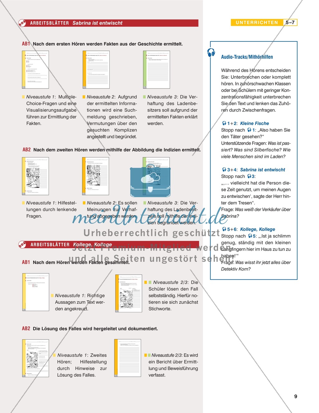 Hörkompetenzen vermitteln: Zuhörtechniken üben am Beispiel von Kriminalgeschichten Preview 4