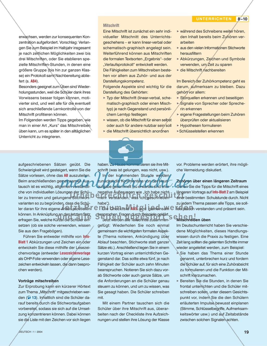 Hörkompetenzen vermitteln - Zuhörtechniken: Das Mitschreiben im Unterricht üben Preview 2