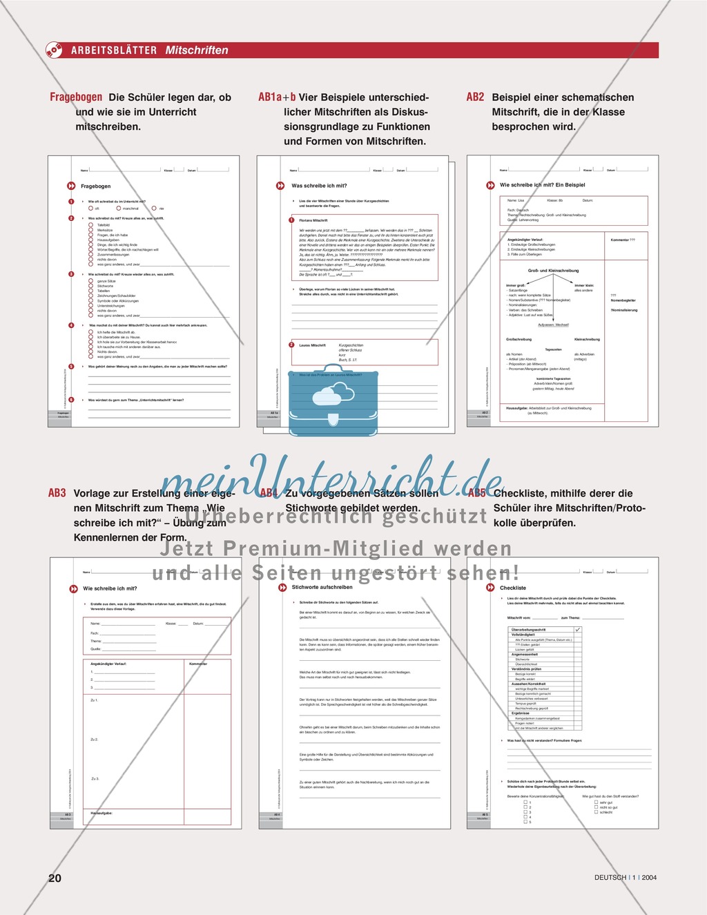 Hörkompetenzen vermitteln - Zuhörtechniken: Das Mitschreiben im Unterricht üben Preview 3