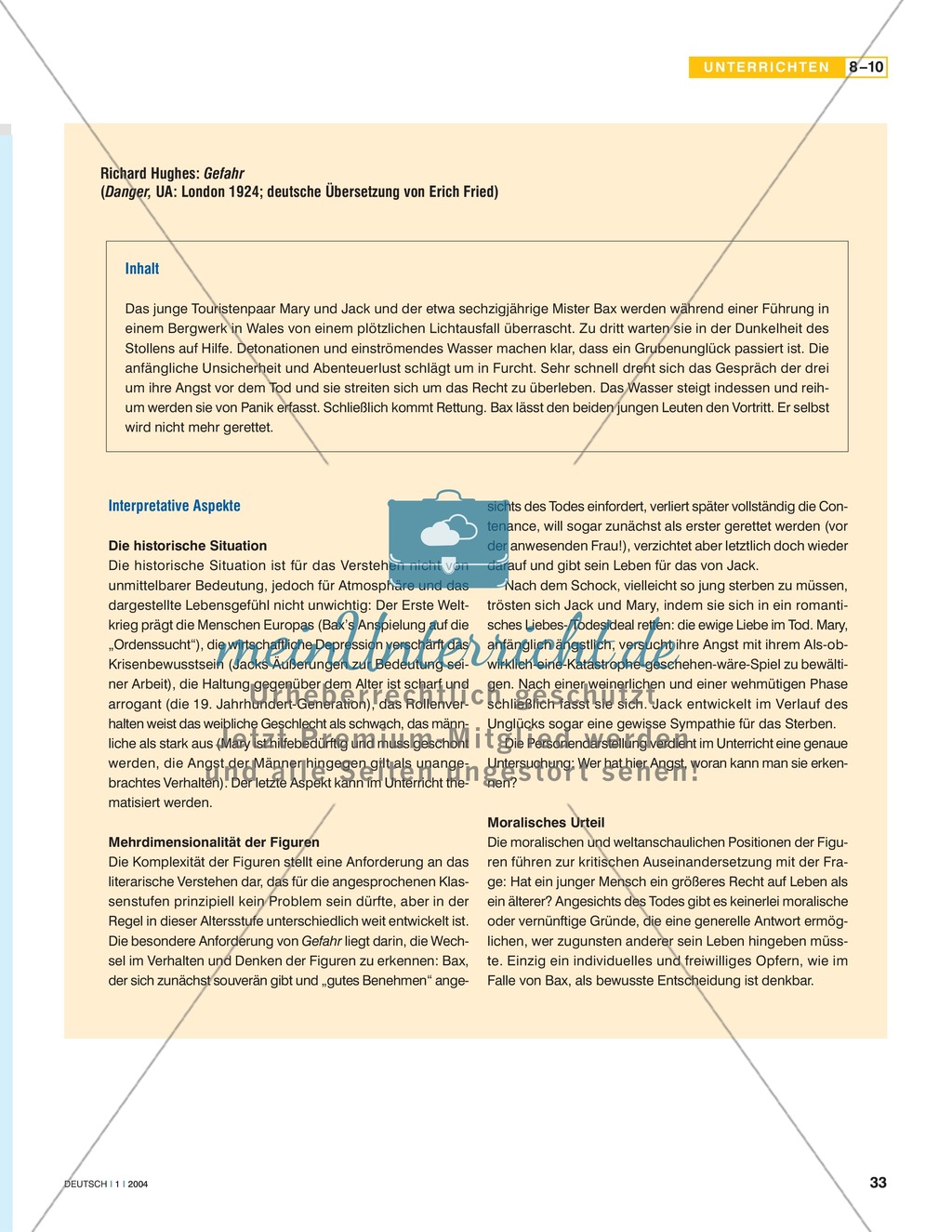 Hörkompetenzen vermitteln - literarisches Hörverstehen: Hörspielmerkmale am Beispiel des Hörspiels "Gefahr" von Richard Hughes Preview 4