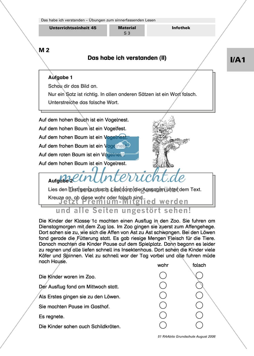 Übungen zum sinnerfassenden Lesen: Wort-Satz-Zuordnungen Preview 3
