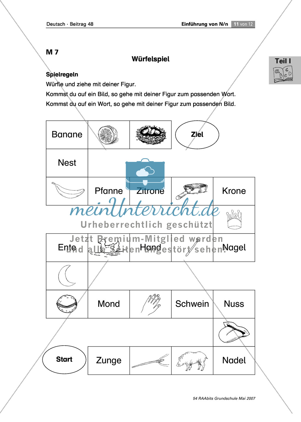 Einführung des Buchstaben N/n: Rätsel, Puzzle und Würflespiel zum Erkennen des Buchstaben N/n Preview 4
