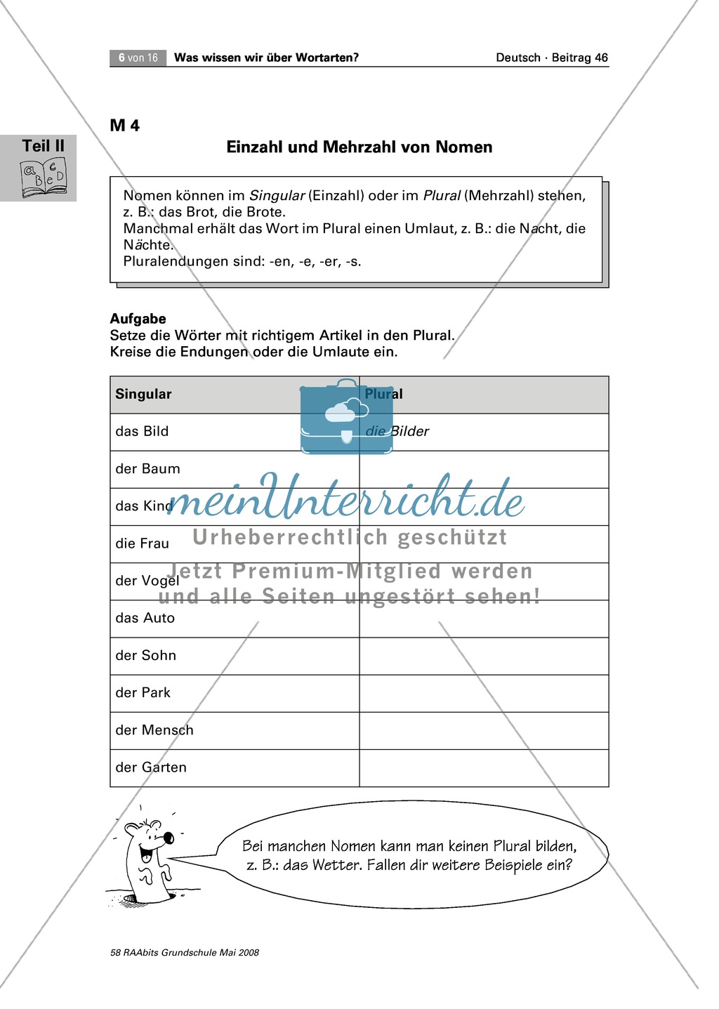 Die Wortarten: Nomen - Schreibweise + Rechtschreibregeln Preview 3