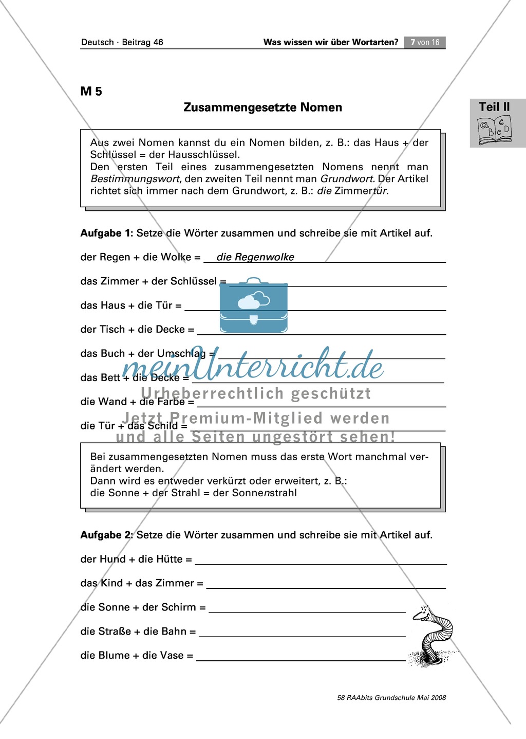 Die Wortarten: Nomen - Schreibweise + Rechtschreibregeln Preview 4