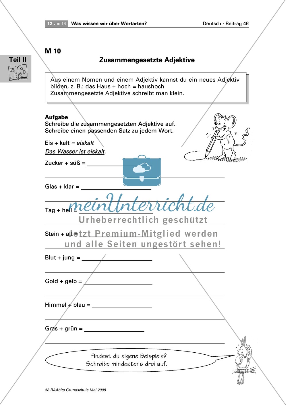 Die Wortarten: Adjektive - Schreibweise + Rechtschreibregeln Preview 5
