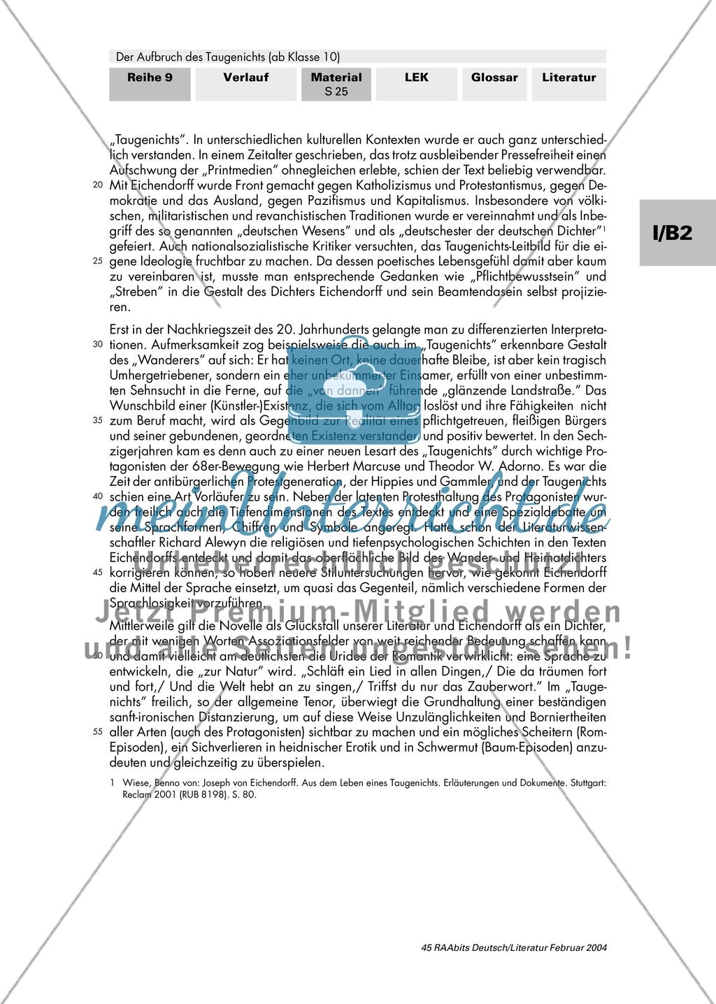 Eichendorff und die Romantik - meinUnterricht