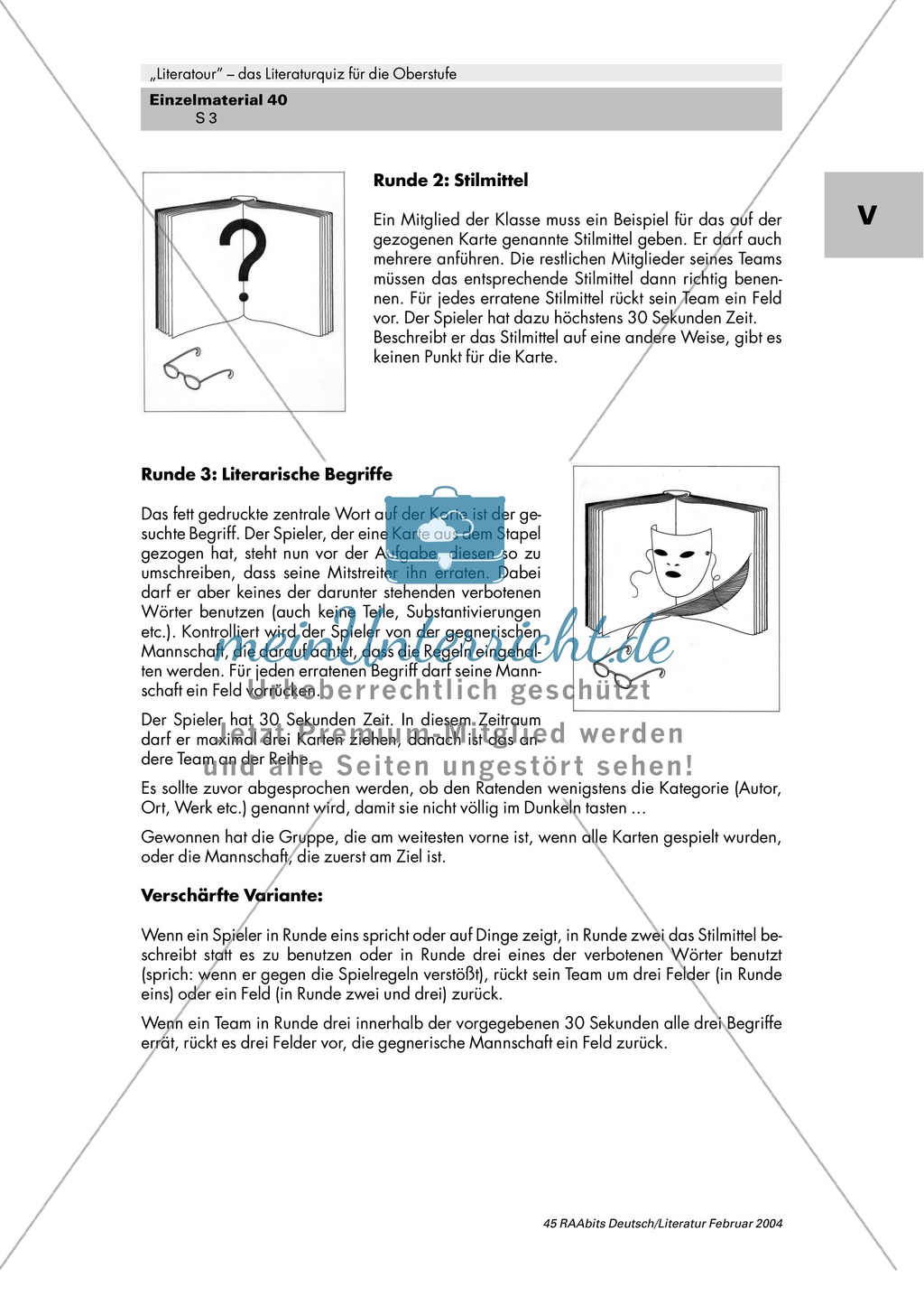Literaturquiz für die Oberstufe Preview 3