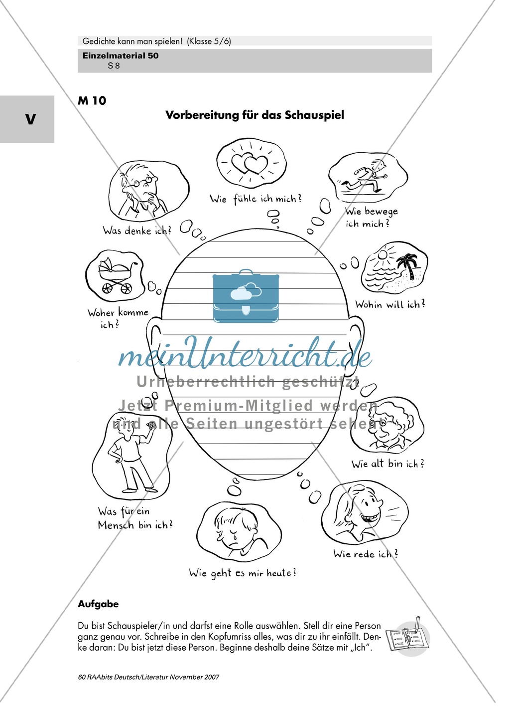 Inszenierung zweier Gedichte von Erich Kästner und Ernst Jandl mit Gestik, Mimik und Intonation als Mittel zur Texterschließung Preview 8