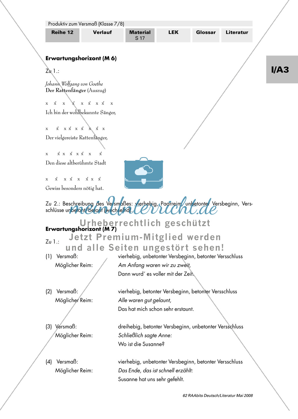 Versmaß erkennen und einhalten + Geburtstagsgedicht schreiben Preview 6