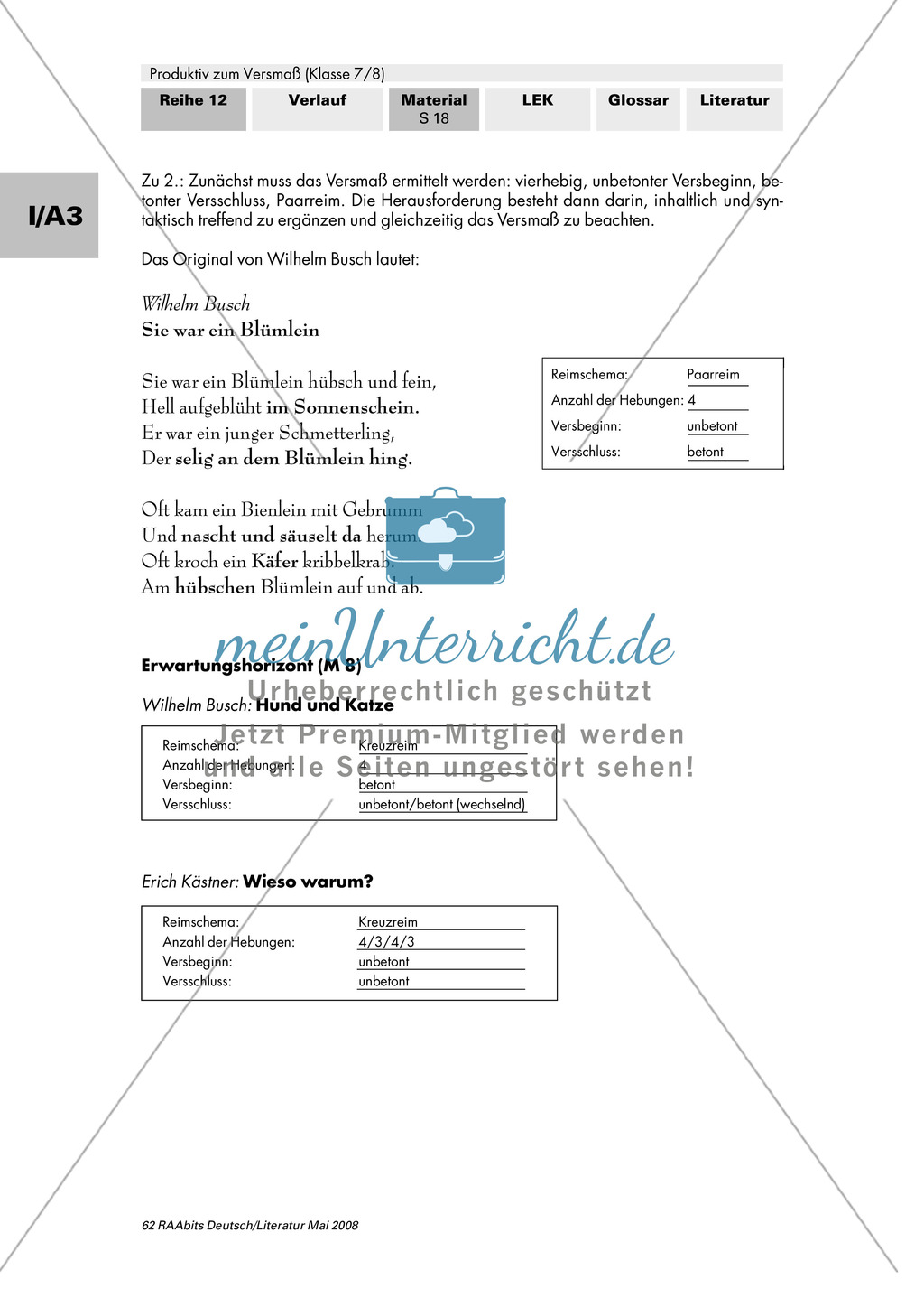 Versmaß erkennen und einhalten + Geburtstagsgedicht schreiben Preview 7