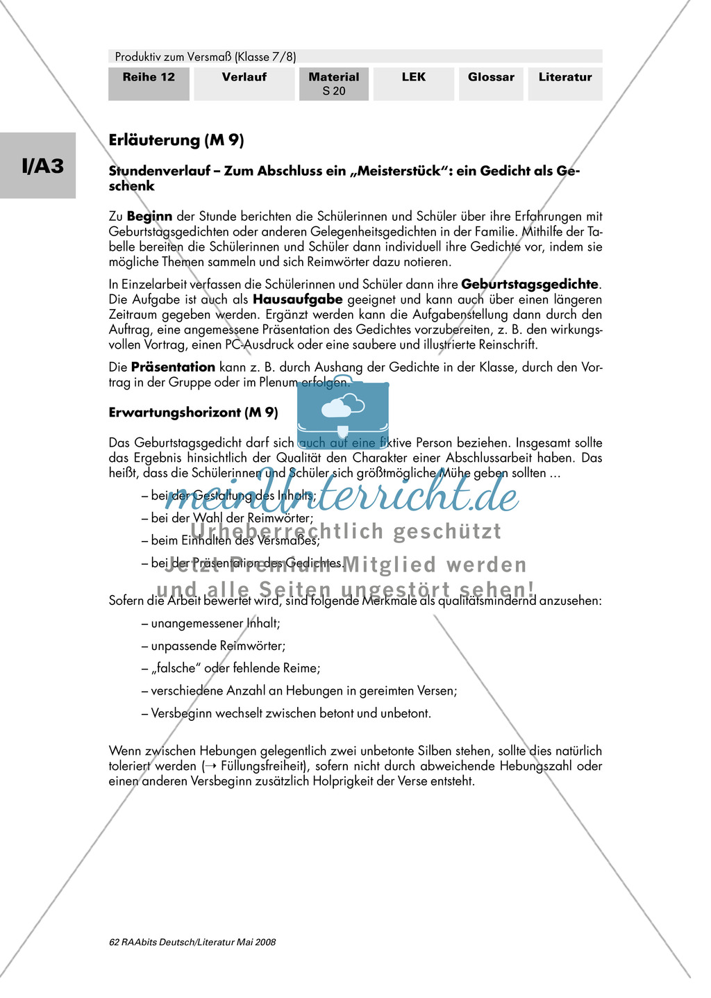 Versmaß erkennen und einhalten + Geburtstagsgedicht schreiben Preview 9
