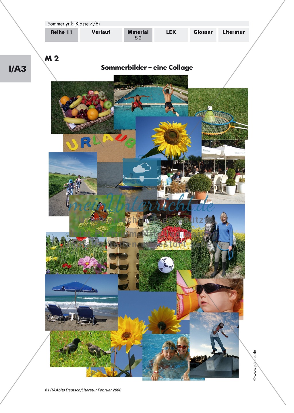 Sommerlyrik: Einführung in das Thema - Fachbegriffe zur Analyse von Gedichten Preview 2