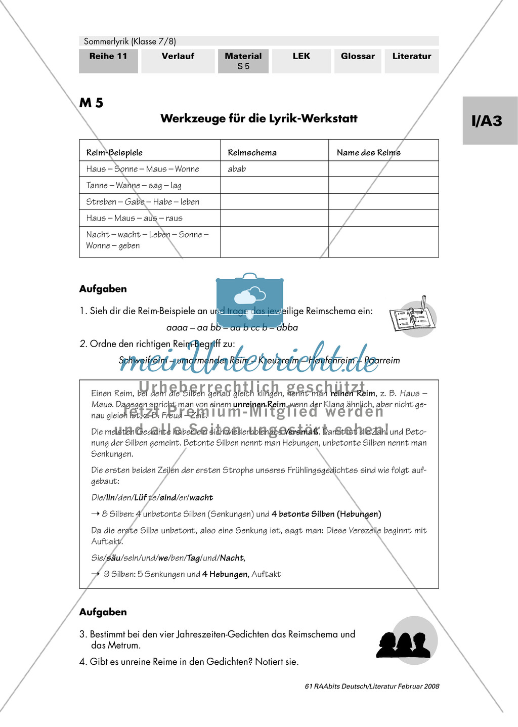 Sommerlyrik: Einführung in das Thema - Fachbegriffe zur Analyse von Gedichten Preview 5