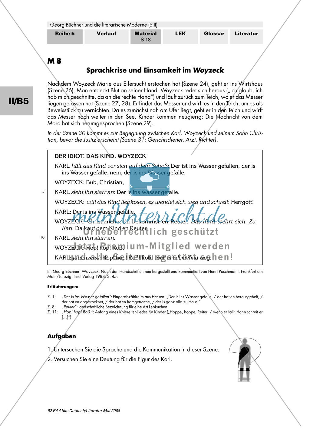 Georg Büchner: "Woyzeck": Transzendenzverlust: Vergleich: Märchen der Großmutter und Sterntaler + Sprachkrise und Einsamkeit + Fotomontage Preview 3