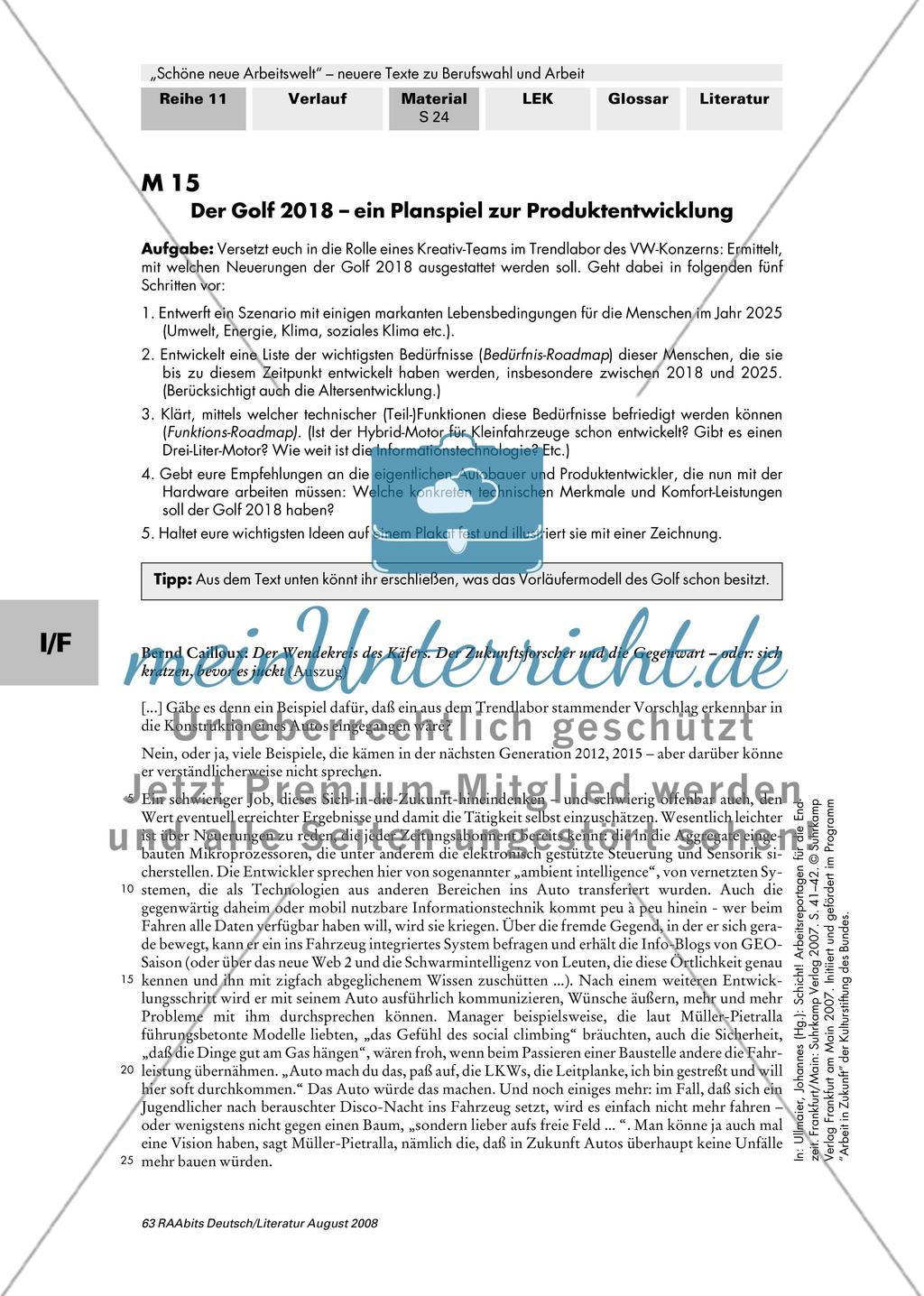 Berufswahl / Ausbildung im Luxusrestaurant / Strategien für den Berufsalltag / „Es gibt kein richtiges Leben im falschen!“ / Zukunftsforschung als Beruf Preview 18